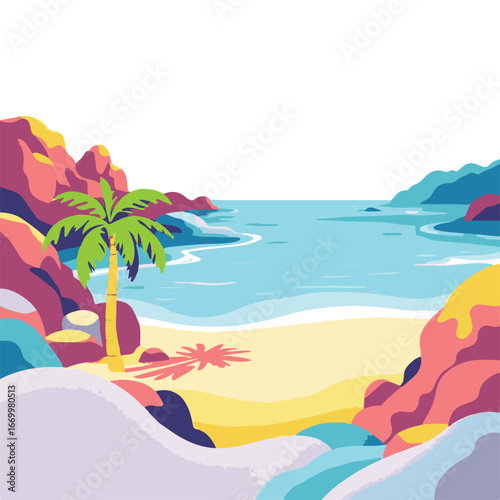 Seaside resort with beach houses