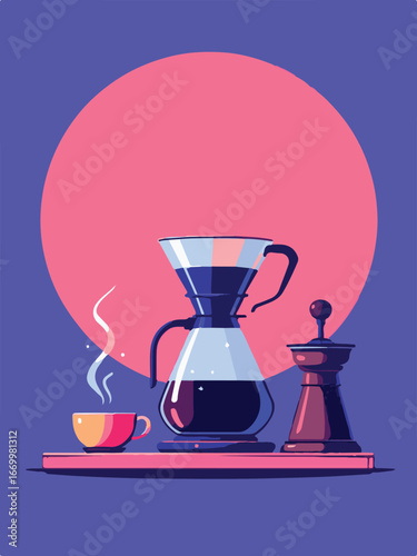 Coffee Pour Over Illustration