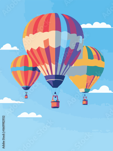 hot air balloons in sky