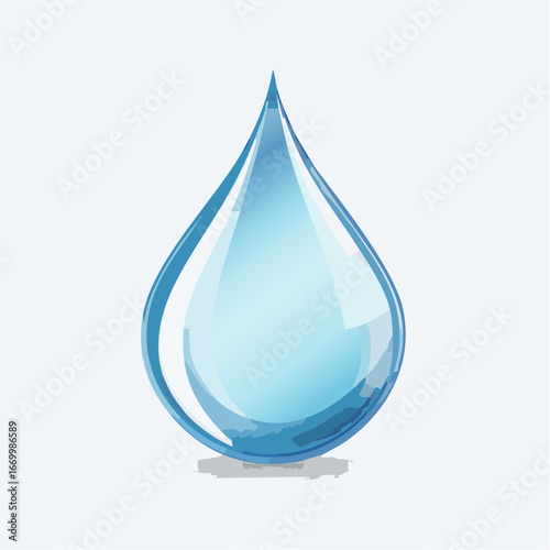 Transparent water drop set vector