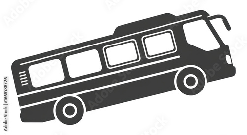 Isolated Bus Silhouette