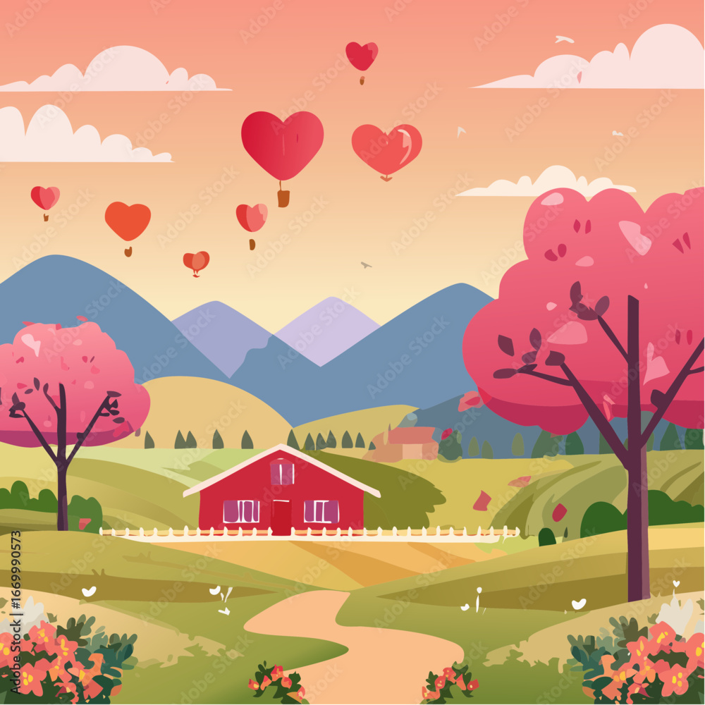 Fototapeta premium Valentine's Day card