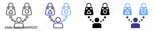 customer choices icon set multiple style