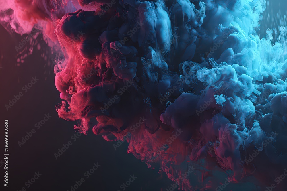 Fototapeta premium Abstract Colorful Ink Smoke Design