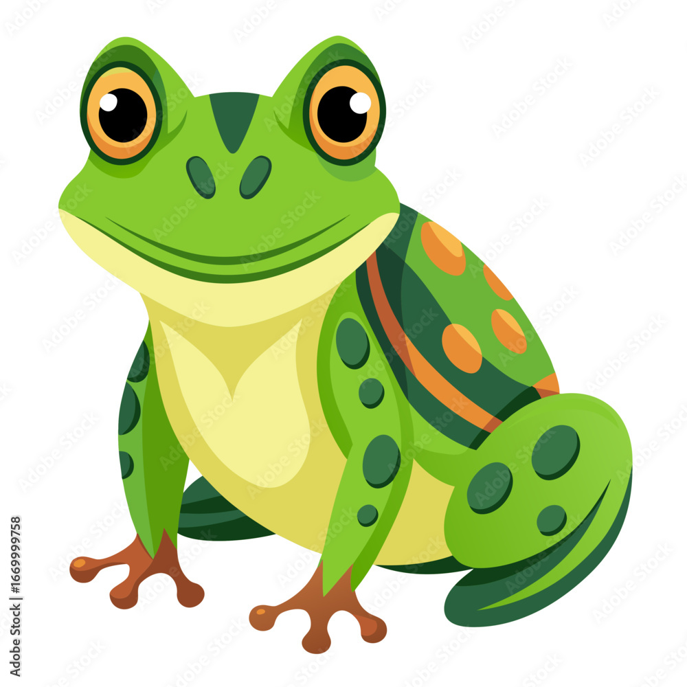 Obraz premium green frog cartoon