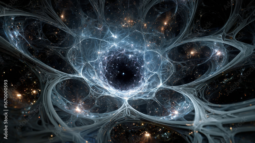 Obraz premium Abstract fractal patterns and shapes. Infinite universe.