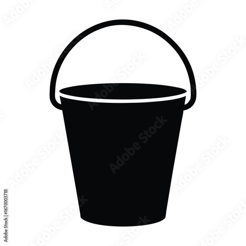 metal bucket isolated on white background