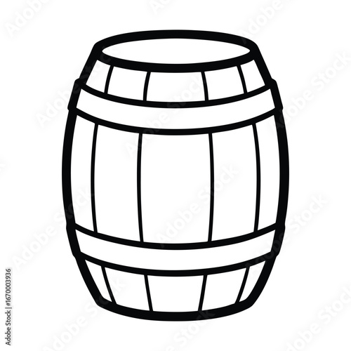 wooden barrel isolated on white background