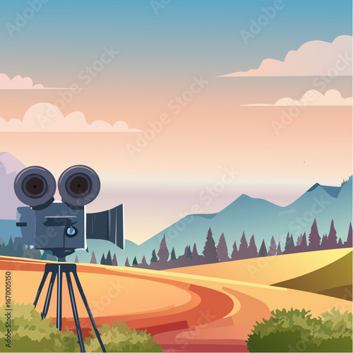 Video camera icon vector
