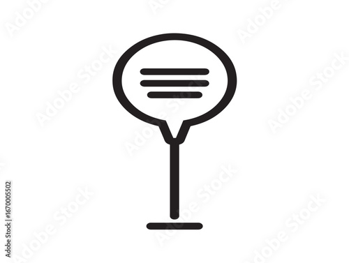 Modern Golf Symbol Icon in Sleek Contemporary Vector Line Artwork