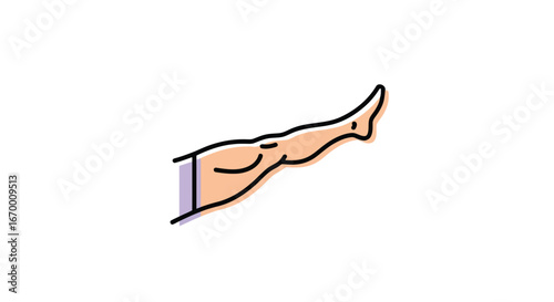 Illustration of a human leg for fitness and health