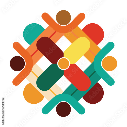 vector illustration of a set of colorful puzzle