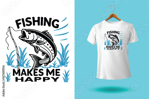 fishing t-shirt design, fishing vector typography t-shirt design.