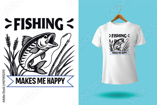 fishing t-shirt design, fishing vector typography t-shirt design.