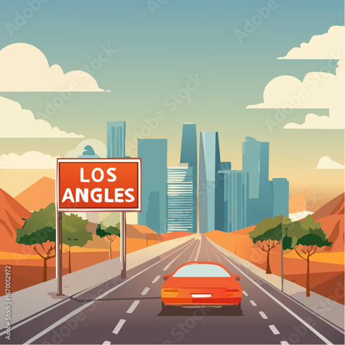 Road sign Los Angeles