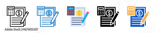 Accounting multiple style icons set design vector illustration. 