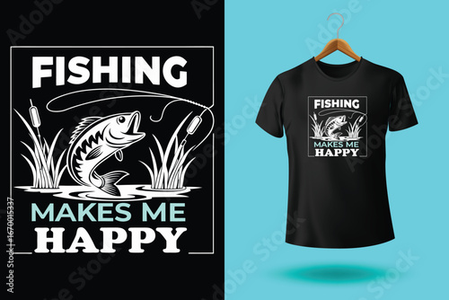fishing t-shirt design, fishing vector typography t-shirt design.