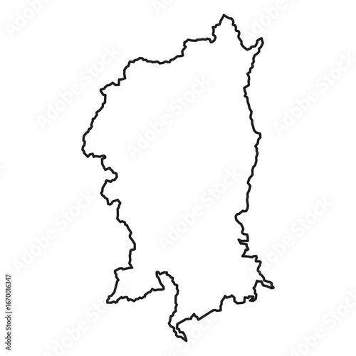 Kyoto, Japan Black Outline Map Graphic