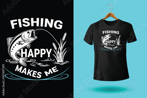 fishing t-shirt design, fishing vector typography t-shirt design.