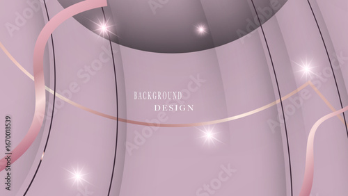 Shiny background with golden details in purple shades