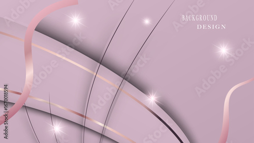 Shiny background with golden details in purple shades