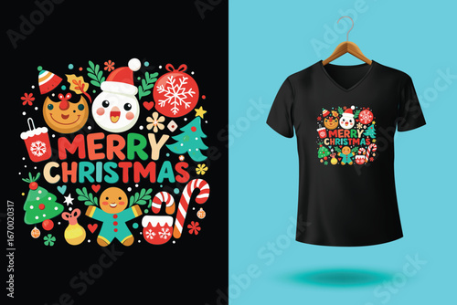 Christmas typography T shirt Design, Christmas is the most wonderful time