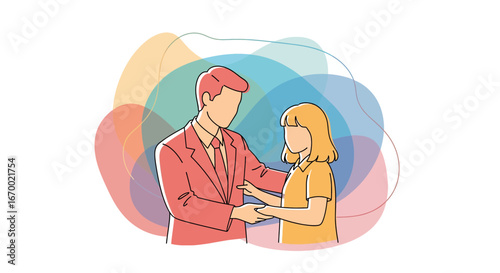 Man comforting woman, support, empathy, caring, connection