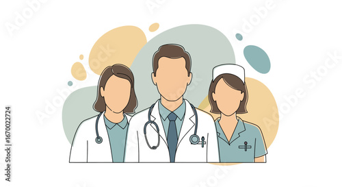 Medical professionals team portrait healthcare workers