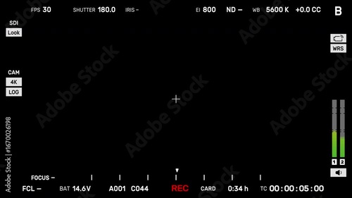 - Camera recording screen interface

- Alpha channel included

- 4K Resolution 3840×2160px

- Video Codec: Apple Prores 4444, 30fps