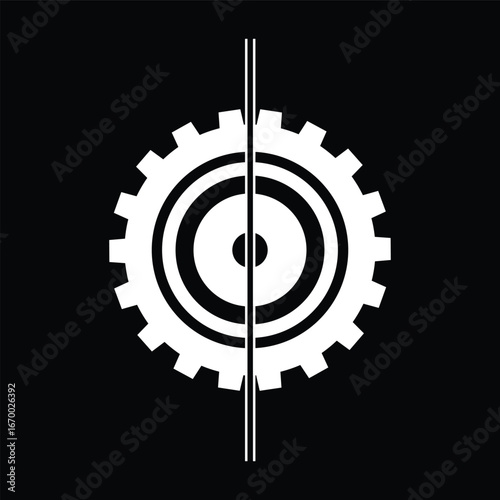 Double Gear Business Mechanism Symbol