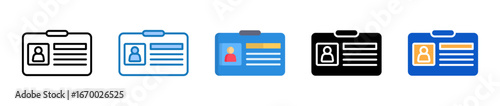 Identity Card multiple style icons set design vector illustration. 