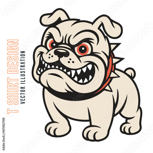 Cartoon Bulldog Mascot Vector Illustration