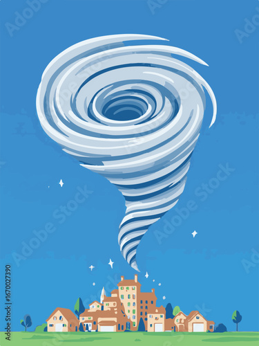 Powerful Tornado Cyclone Illustration