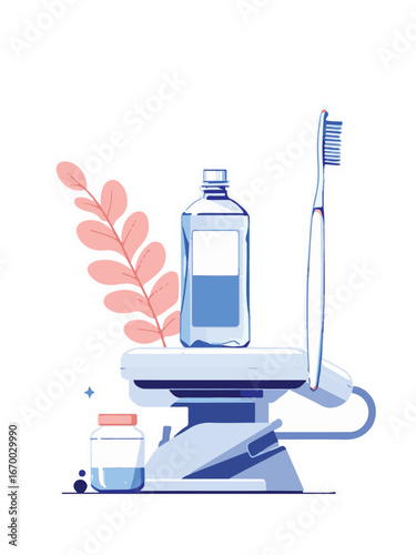 Mouthwash with Toothbrush