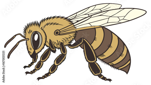 Honeybee Illustration Honeycomb Design Element Bee Clipart Insect Graphic Nature Icon Pollinator Art Honey Production Beekeeping Symbol Cute Bee Cartoon Striped Bee Drawing Honey Sweetness Wildlife N.