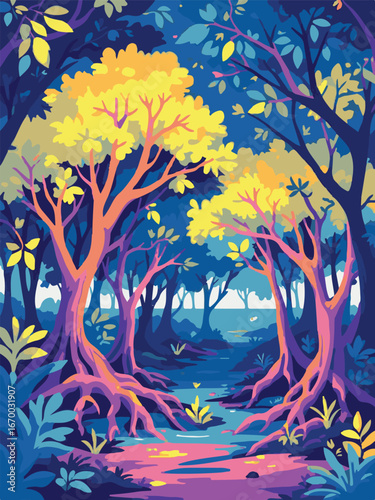 Dense Mangrove Forest Landscape