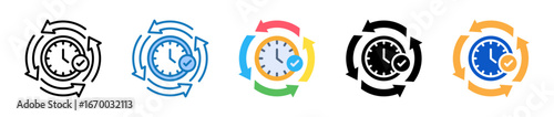 Routine multiple style icons set design vector illustration. 