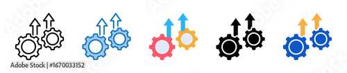 Improvement multiple style icons set design vector illustration. 