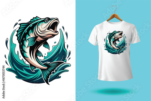 Fishing graphic vactor t shirt design art