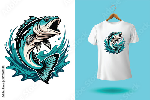 Fishing graphic vactor t shirt design art