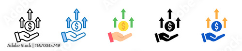 Inflation multiple style icons set design vector illustration. 