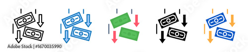 Inflation multiple style icons set design vector illustration. 