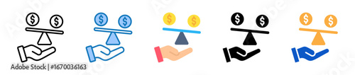 Liquidity multiple style icons set design vector illustration. 