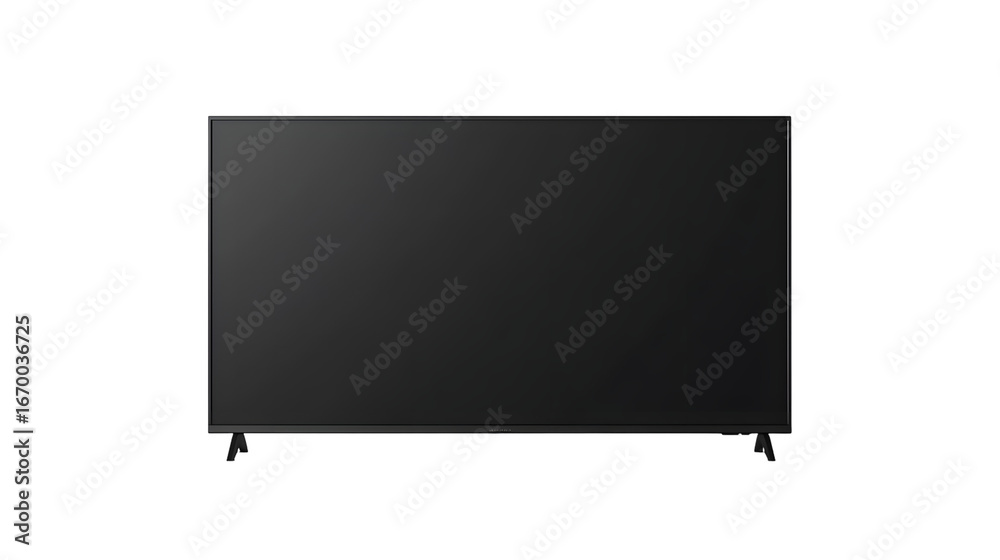 Obraz premium mockup of a large modern black TV, isolated on a transparent background