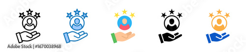 Loyalty multiple style icons set design vector illustration. 