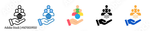 Public Service multiple style icons set design vector illustration. 