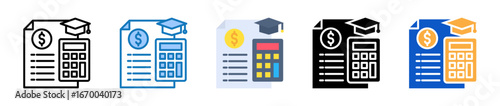 Tuition multiple style icons set design vector illustration. 