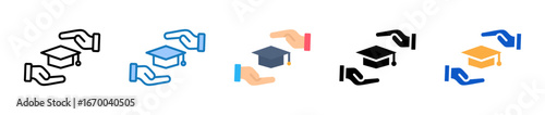 Academic multiple style icons set design vector illustration. 