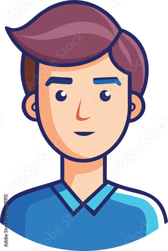 Singles Day Mobile Commerce Young Man Cartoon Profile Avatar