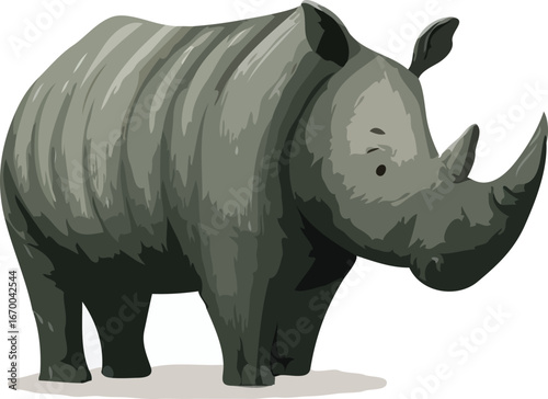 rhino on white